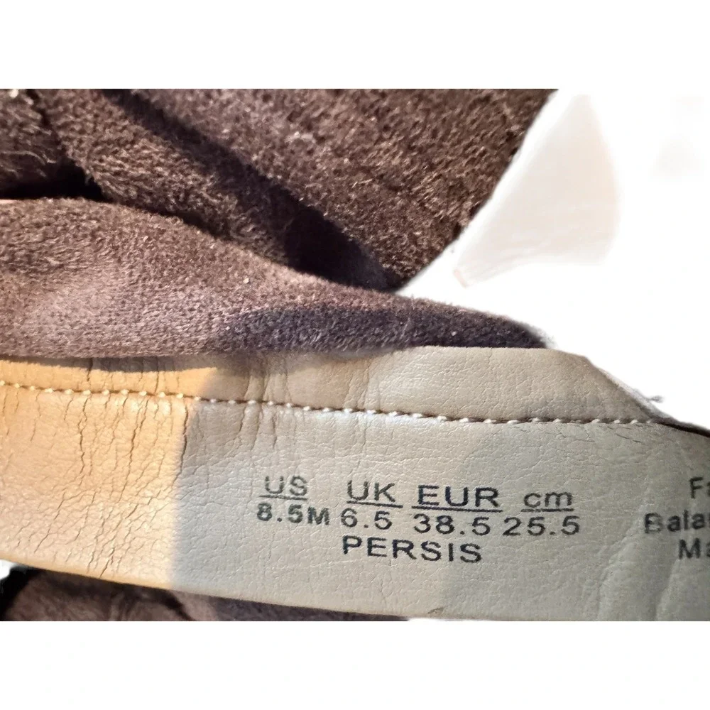 Franco Sarto Persis Tall Sock Boots Shoes Size 8.5 Brown Fabric‎ boho festival
